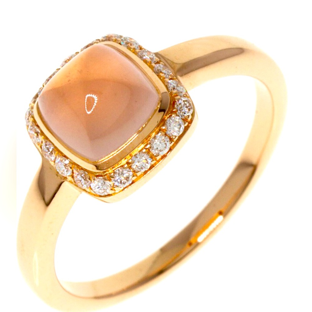 Sale weekend/PAIN DE SUCRE,FRED PARIS,18K ROSE GOLD,DIAMOND,PINK QUARTZ.Sm model
